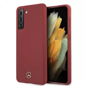 Mercedes-Benz Silicone Line Hard Case für Samsung Galaxy S21 (SM-G991) - Rot