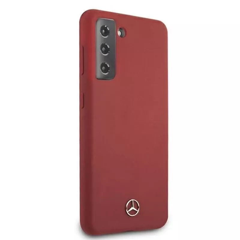 Mercedes-Benz Silicone Line Hard Case für Samsung Galaxy S21 (SM-G991) - Rot