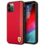 Ferrari FESAXHCP12LRE iPhone 12 Pro Max 6,7 Zoll Red Hardcase On Track Carbon Stripe