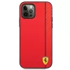 Ferrari FESAXHCP12LRE iPhone 12 Pro Max 6,7 Zoll Red Hardcase On Track Carbon Stripe