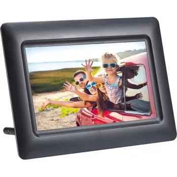 AGFAPHOTO Agfa Photo LED HD 7 Digitaler Bilderrahmen mit Uhr und Kalender APF700 Schwarz