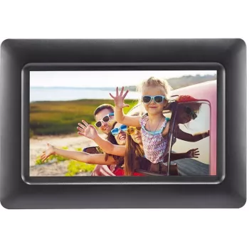 AGFAPHOTO Agfa Photo LED HD 7 Digitaler Bilderrahmen mit Uhr und Kalender APF700 Schwarz