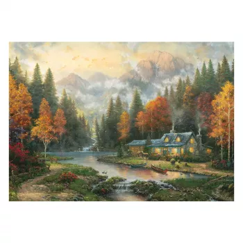 Schmidt Thomas Kinkade Studios Autumn Evening at the Lake 1000 Teile Puzzle