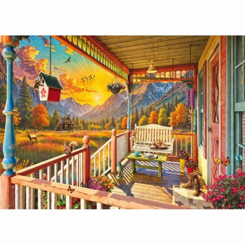 SCHMIDT SPIELE Bergland-Veranda (1000 Teile) Puzzle