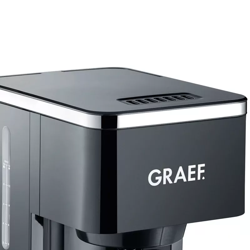 GRAEF Young FK 402 Filterkaffeemaschine - 10 Tassen, 1,25 L, 1000 W, Edelstahl/Schwarz