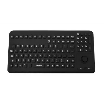 GETT InduKey InduProof Advanced TKG-104-MB-IP68-VESA-BLACK Industrietastatur, 104 Tasten, IP68, VESA-Montage, USB, Schwarz
