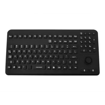 GETT InduKey InduProof Advanced TKG-104-MB-IP68-VESA-BLACK Industrietastatur, 104 Tasten, IP68, VESA-Montage, USB, Schwarz