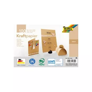 Folia Kraftkarton Motivblock Kraftpapier A5 120 g/m² - 120 g/m² - A5