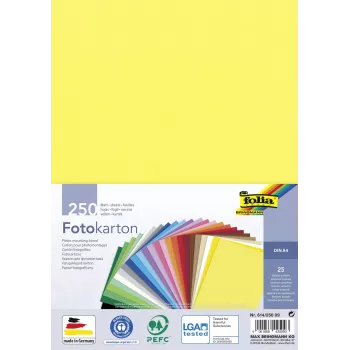 Folia Fotokarton Assorted Colors 300 g/m² 250 Blatt A4 Fotokarton
