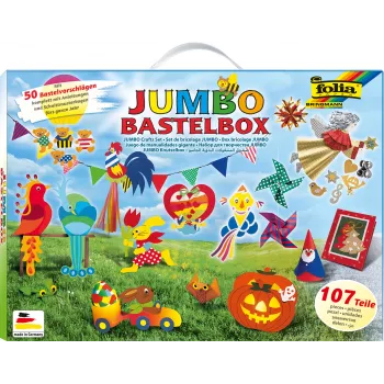 Folia 50915/1 Bastelpapier-Set - 107 Teile - Mehrfarbig - Jungen & Mädchen - Papier, Karton, Folie - Box