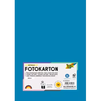 Folia 614/50 34 Blue A4 Cardstock 300 g/m² 50 Sheets