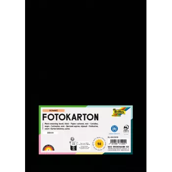 Folia 614/50 90 - Schwarz - Einfarbig - A4 (210 x 297 mm) - 300 g/m² - 50 Blatt - Deutschland