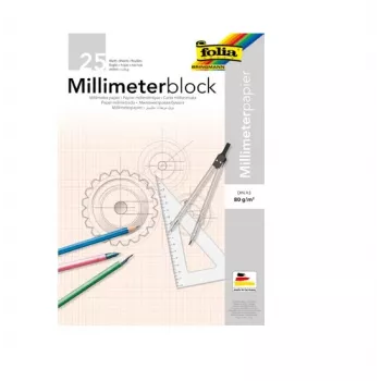Folia 8230/25 Millimeterpapierblock A3, 25 Blatt