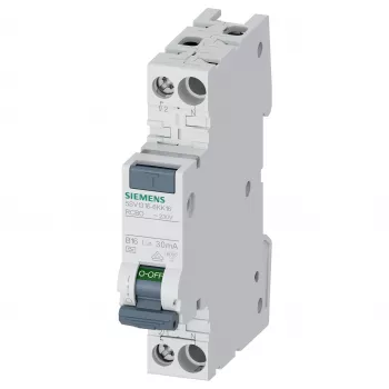 Siemens 5SV13166KK16 RCBO 2-polig 16 A 30 mA, B-Charakteristik, Typ A, 6 kA