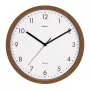 MAUL 9051476 Quarz-Wanduhr 30 cm x 5 cm Holz (dunkel) Weiß