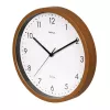 MAUL 9051476 Quarz-Wanduhr 30 cm x 5 cm Holz (dunkel) Weiß