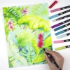 Tombow ABT-6P-4 Dual Brush Pen Set - 6 Stifte - Fine & Brush Spitze - Mehrfarbig - Rund