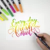 Tombow ABT-6P-4 Dual Brush Pen Set - 6 Stifte - Fine & Brush Spitze - Mehrfarbig - Rund