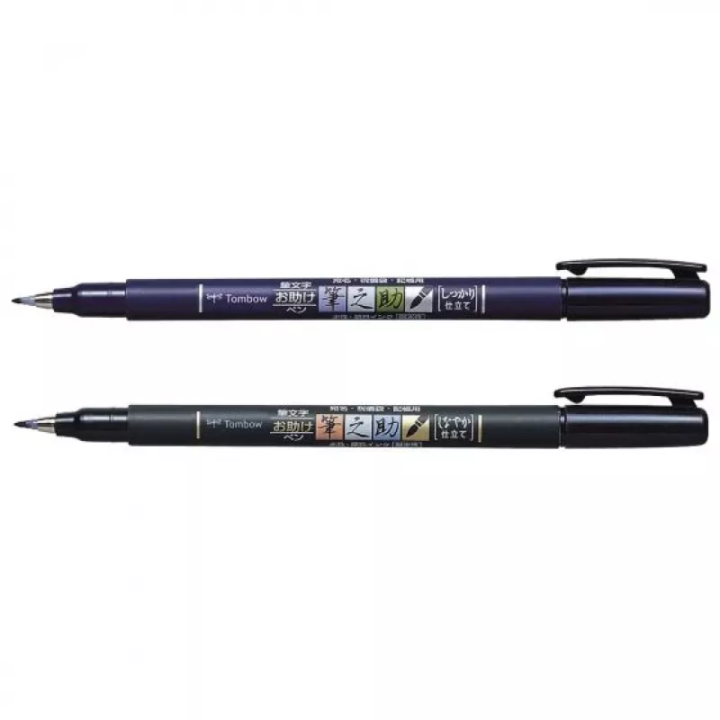 Tombow WS-BHS-2P Dual Brush Pen Set - Schwarz - 2 Stück - Blisterverpackung