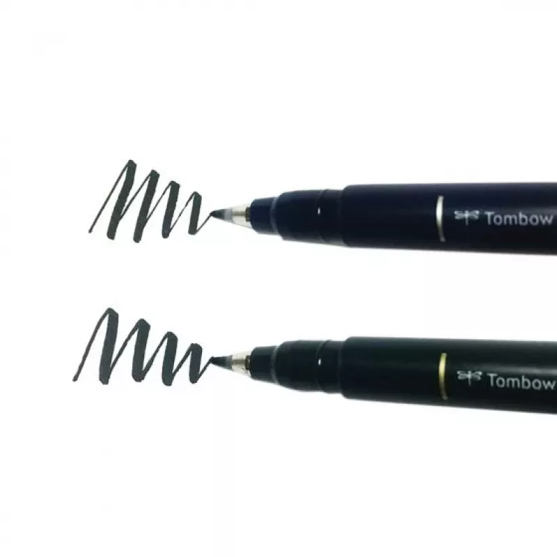 Tombow WS-BHS-2P Dual Brush Pen Set - Schwarz - 2 Stück - Blisterverpackung