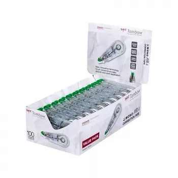 Tombow CT-CA4-20 MONO CA Korrekturroller - Weißes Band 10 m x 4,2 mm - Grüner/transparenter Spender - 20 Stück