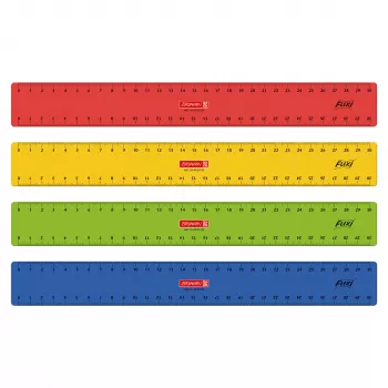 BRUNNEN Lineal 30,0 cm Rot Gelb Grün oder Blau