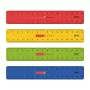 BRUNNEN Lineal 15,0 cm Farbauswahl Rot Gelb Grün Blau
