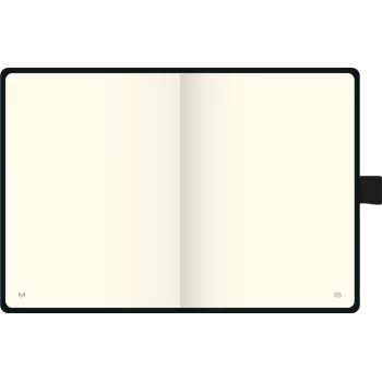 BRUNNEN KOMPAGNON Notizbuch A6 Blanko 192 Seiten Hardcover Schwarz