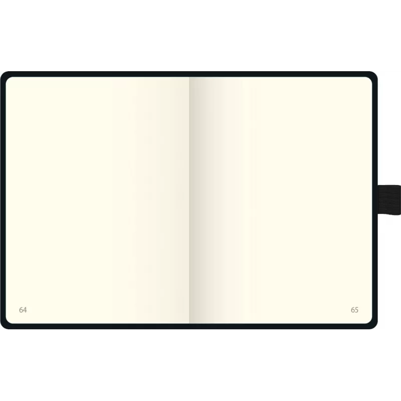 BRUNNEN KOMPAGNON Notizbuch A6 Blanko 192 Seiten Hardcover Schwarz