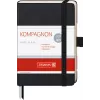 BRUNNEN KOMPAGNON Notizbuch A6 Blanko 192 Seiten Hardcover Schwarz