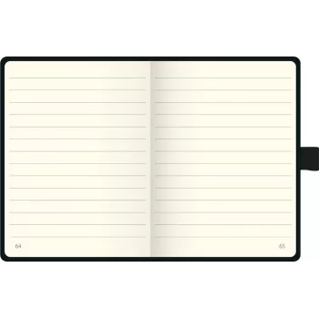 BRUNNEN KOMPAGNON Notizbuch A6 liniert - 96 Blatt, Hardcover, Schwarz