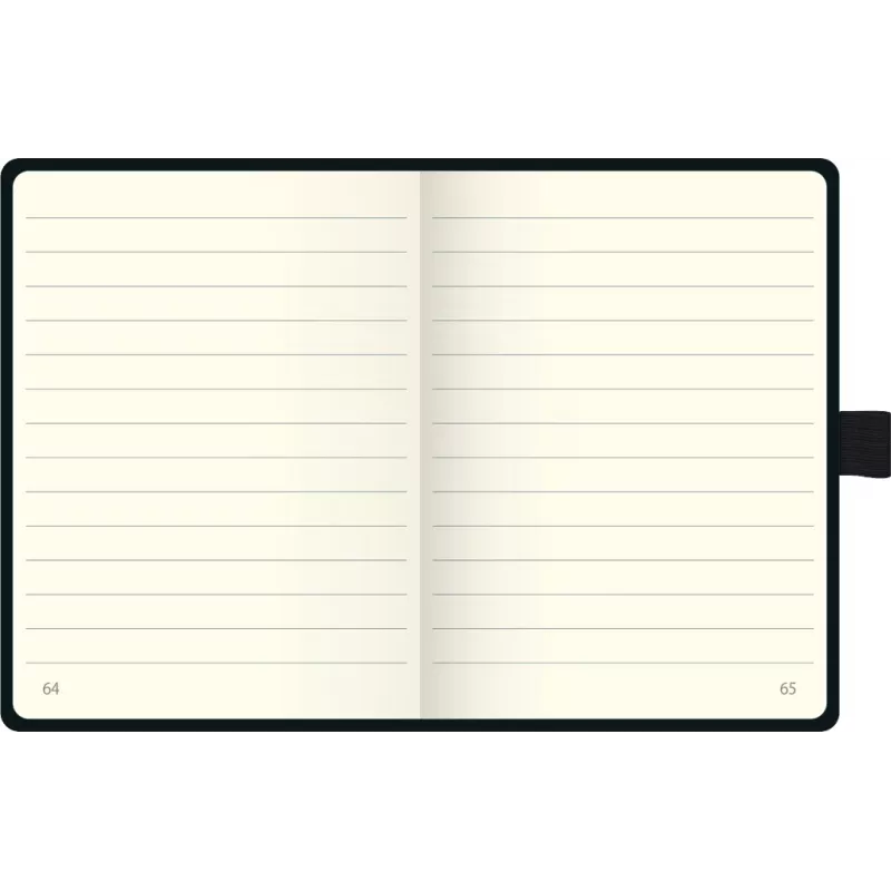BRUNNEN KOMPAGNON Notizbuch A6 liniert - 96 Blatt, Hardcover, Schwarz