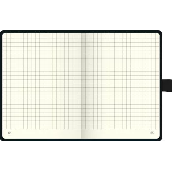 BRUNNEN KOMPAGNON Notizbuch A6 kariert Schwarz 96 Blatt Fadenheftung