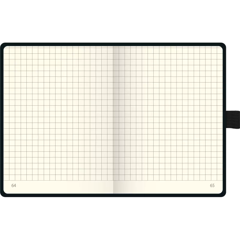 BRUNNEN KOMPAGNON Notizbuch A6 kariert Schwarz 96 Blatt Fadenheftung