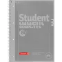 Brunnen Collegeblock A4 kariert Lin.28 80 Blatt 90g Premium Silber 2 Randlinien