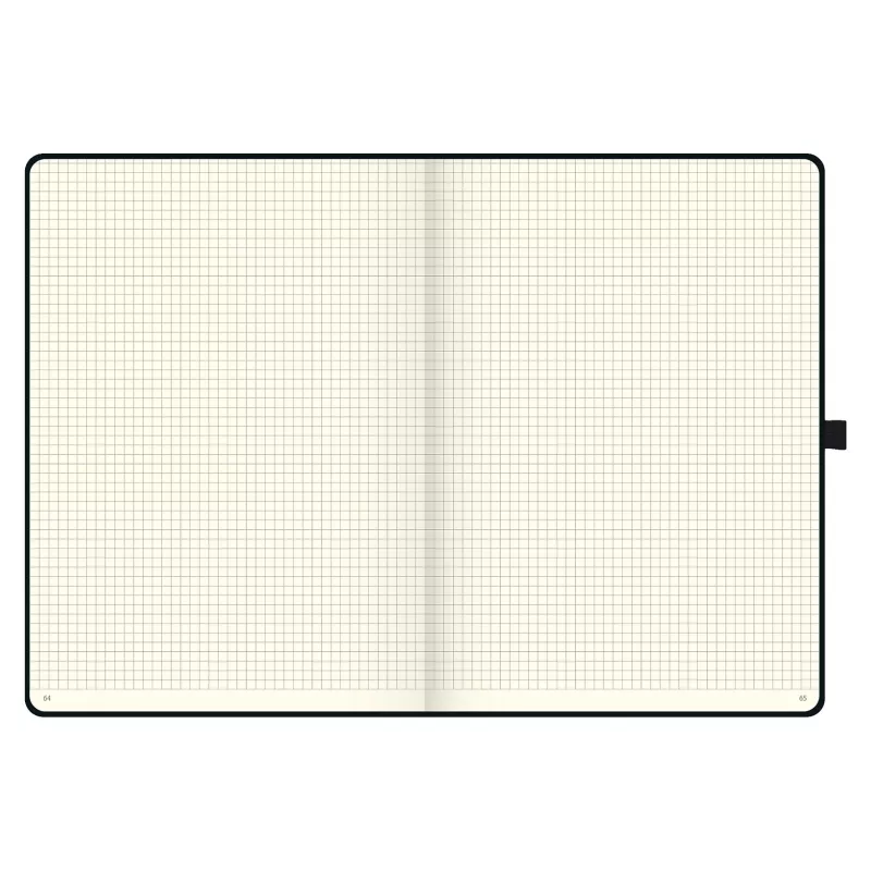 BRUNNEN KOMPAGNON Notizbuch A4 kariert Schwarz 96 Blatt