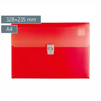 BRUNNEN FACT!pp Organisationsmappe 10 Fächer Rot A4 Polypropylen