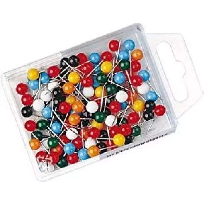 WEDO 56 199 Markierungspins, 16 mm, 6 mm Kopf, verschiedene Farben