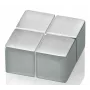 SIGEL C10 Extra Starker Neodym-Scheibenmagnet Silber 20mm x 10mm (4er-Pack)
