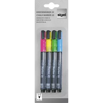 SIGEL Chalk Marker 20 Rundspitze Weiß