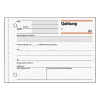Sigel QU619 Quittungsformularbuch, MwSt. separat ausgewiesen, A6 Querformat, 50 Blatt