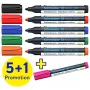 Schneider Maxx 290 Whiteboard- und Flipchart-Marker-Set, 6 Stück, verschiedene Farben, 2,0 - 3,0 mm