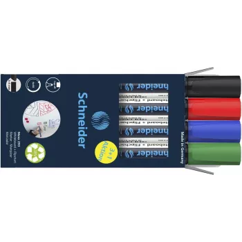 Schneider Maxx 293 Whiteboard- und Flipchart-Marker, gemischte Farben 2,0 - 5,0 mm, 4er-Pack