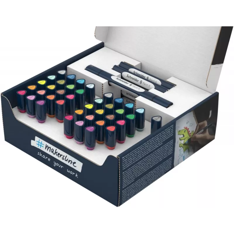 Schneider Paint-It 040 52-teiliges Brush-Pen-Set, gemischte Farben