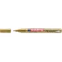 EDDING 4-753053 Gold Paint Marker - Rundspitze - 1-2 mm Strichstärke - Aluminiumschaft - Ölbasiert - Permanent - Hochdeckend