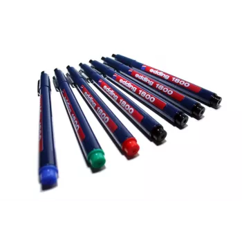 EDDING 1800 Profipen Fineliner Stift - Schwarz - 0,35 mm - Metallrahmen