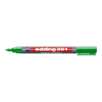EDDING 361 Board Marker Green - Bullet Nib - Dry-Wipeable - Refillable