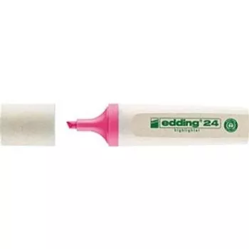 EDDING EcoLine 24 Textmarker - Pink - 10 Stück - 2-5 mm Keilspitze - Wasserbasierte Tinte - 90 % recycelter Kunststoff