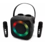 Soundmaster BT2024SW Bluetooth-Lautsprecher, Disco-Licht, 2 Mikrofone, schwarz