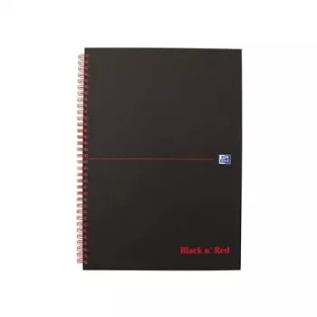 Oxford 400047609 Notizbuch A4 kariert schwarz 70 Blatt matt